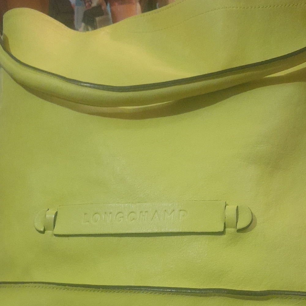Longchamp Lemon Yellow Leather Tote